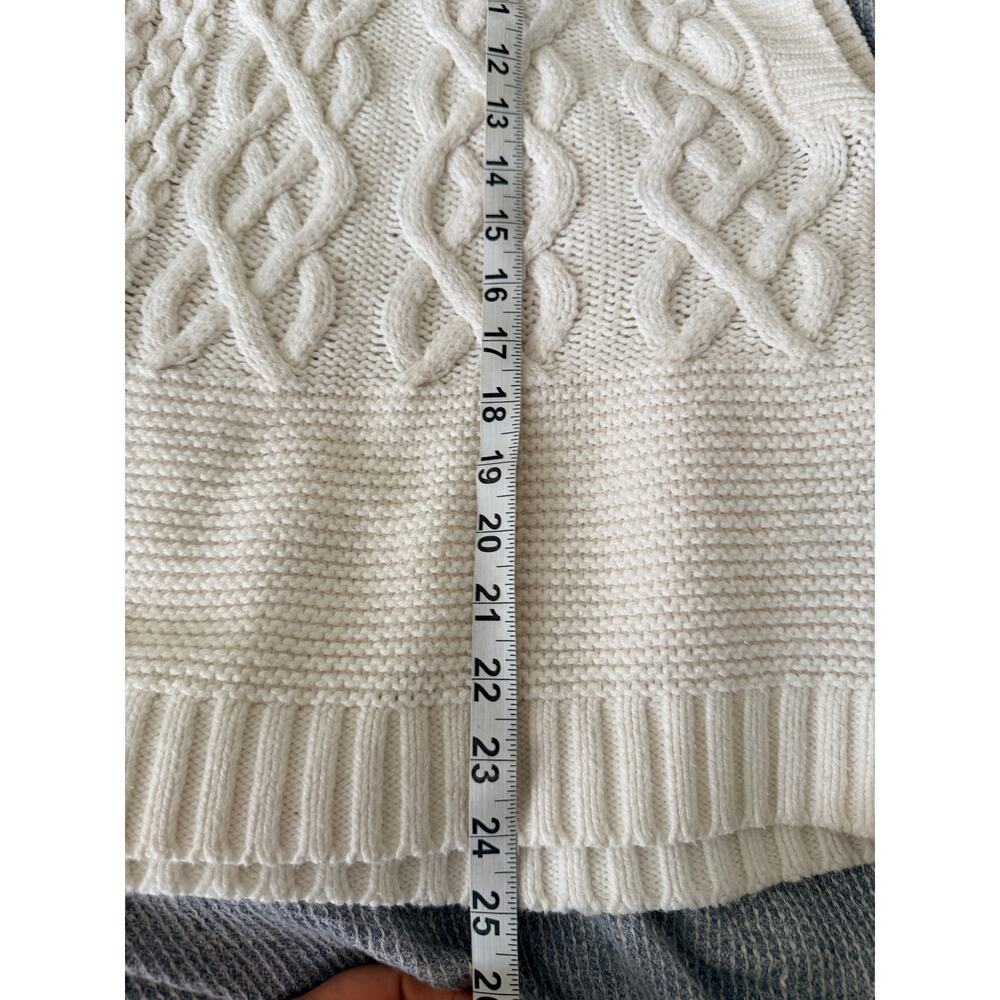 Madewell Cream Patchwork Cable Knit Sweater Vest 1X - Picture 9 of 9
